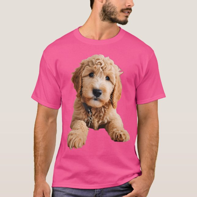 T-shirt Chiot de Doodle Doré (Devant)