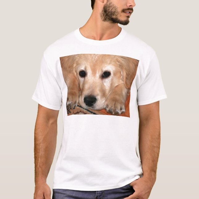 T-shirt Chiot de golden retriever (Devant)