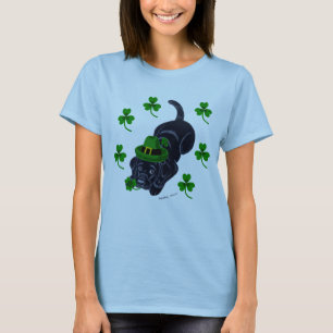 T-shirt Chiot de Labrador de noir du jour de St Patrick