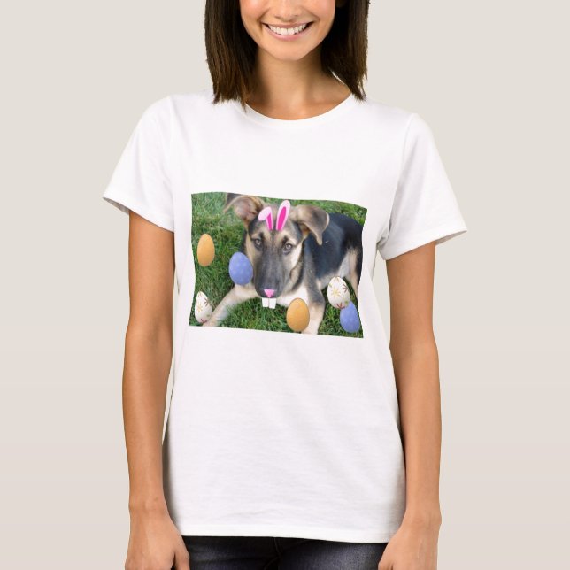 T-shirt Chiot de Pâques allemand (Devant)