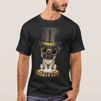 T-shirt Chiot de pug Steampunk mignon