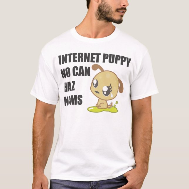 T-shirt Chiot d'Internet - lumière (Devant)
