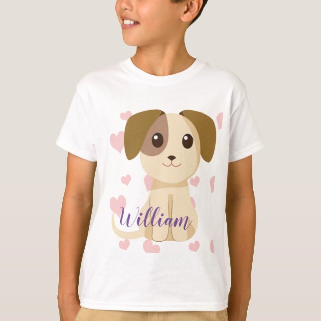 T-shirt Chiot doux (Devant)