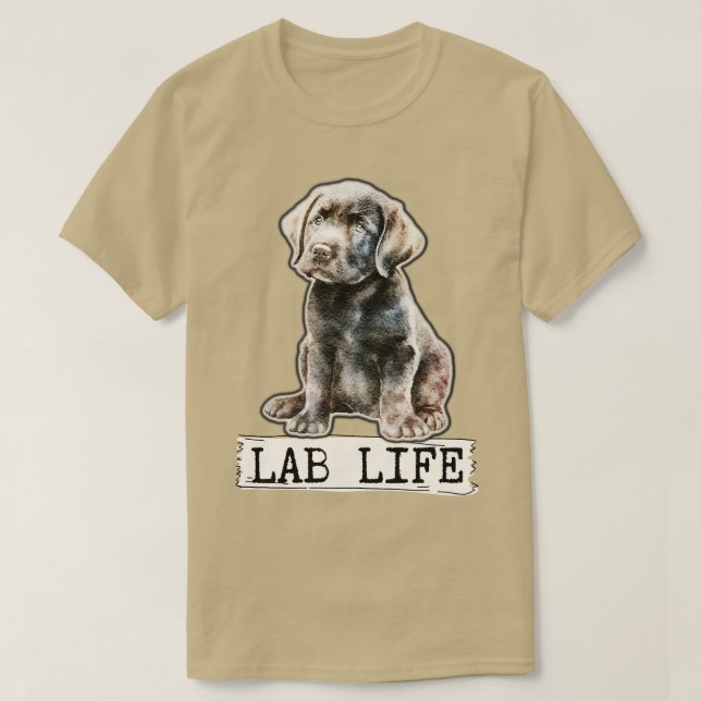 T-shirt chiot du labrador mignon (Design devant)