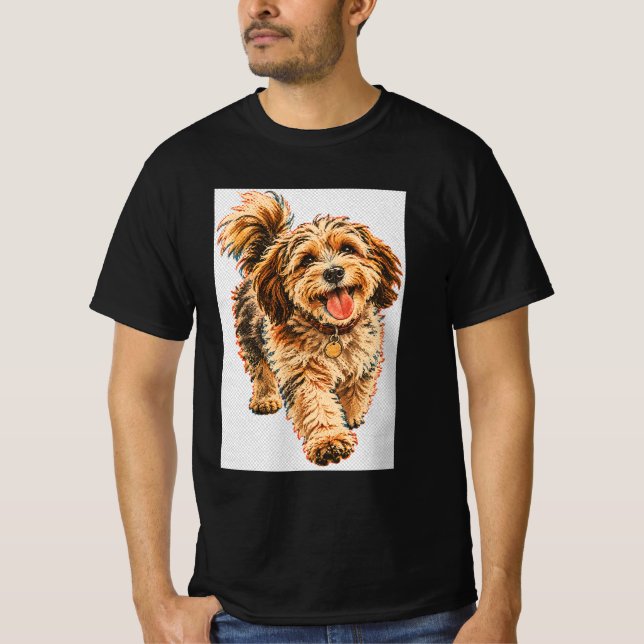 T-shirt chiot duveteux  (Devant)