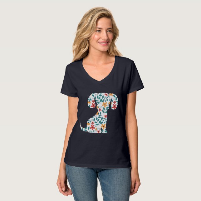 T-shirt Chiot floral (Devant entier)