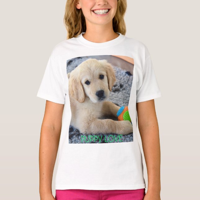 T-shirt Chiot Golden Retriever (Devant)