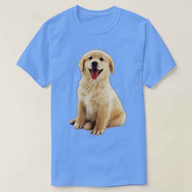 T-shirt Chiot Golden Retriever (Design devant)