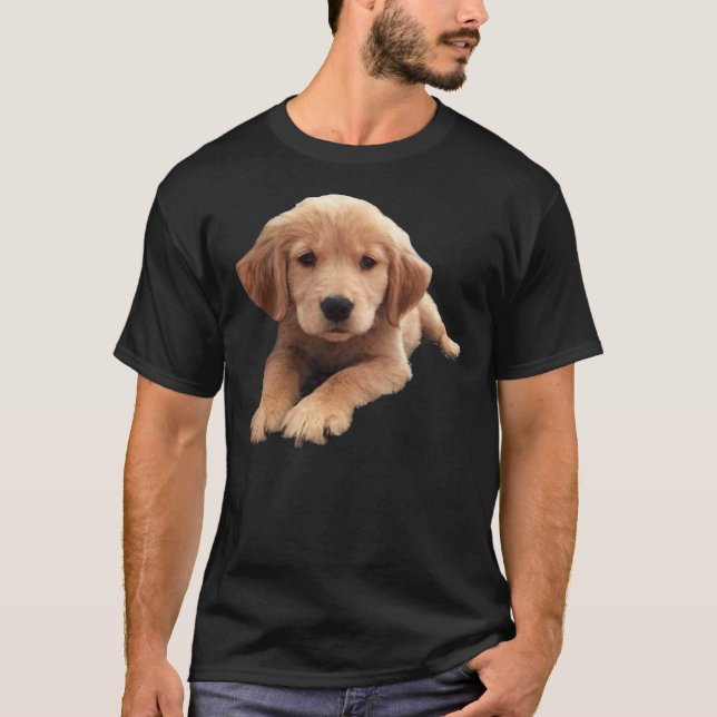 T-shirt Chiot Golden Retriever  (Devant)