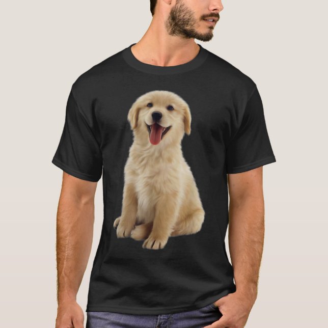 T-shirt Chiot Golden Retriever (Devant)