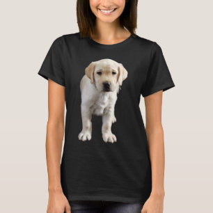 T-shirt Chiot Labrador jaune vieux de sept semaines