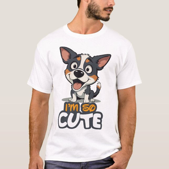 T-shirt chiot mignon (Devant)