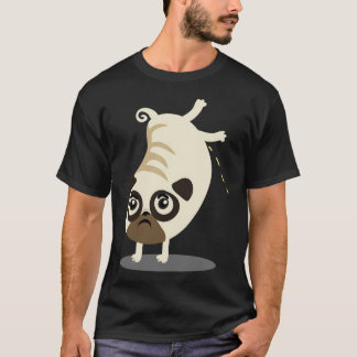 T-shirt Chiot mignon : chiot mignon faisant pipi dessin an