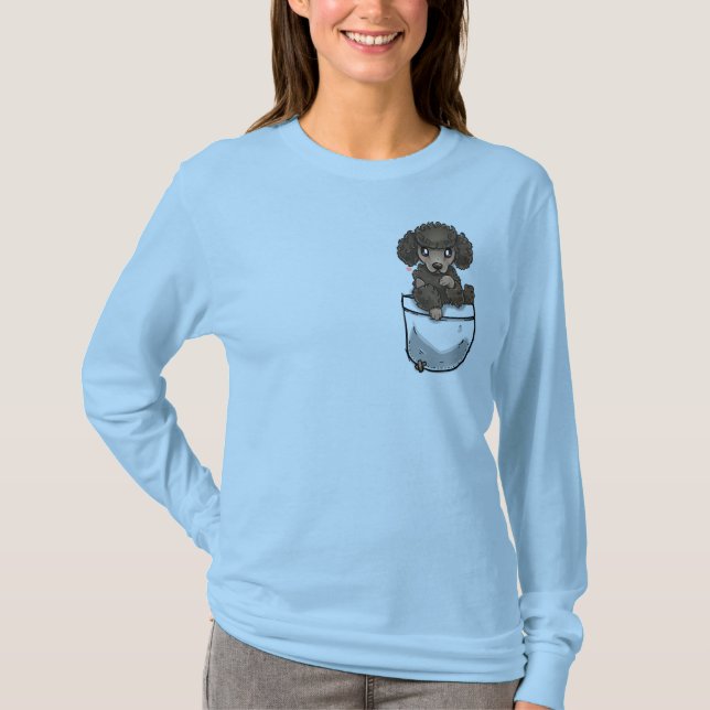 T-shirt Chiot mignon de caniche de poche (Devant)