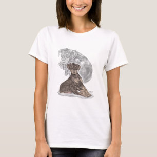 T-shirt Chiot mignon de Pinscher de dobermann