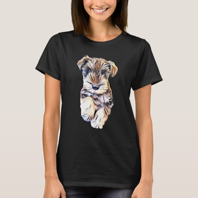 T-shirt Chiot Schnauzer Miniature (Devant)