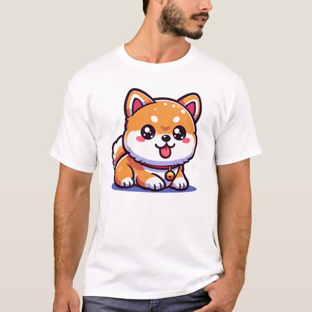 T-shirt Chiot Shiba Inu Mignon (Devant)