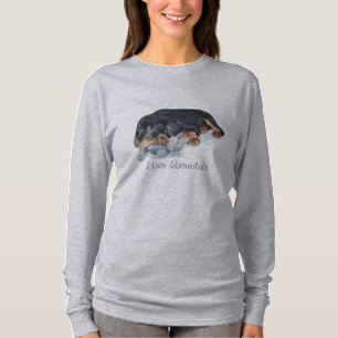 T-shirt chiot très mignon rottweiler chien noir et tan