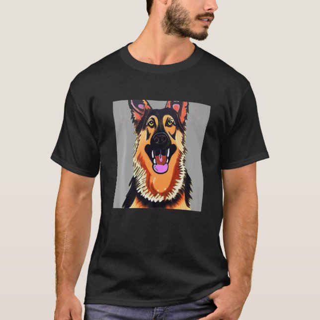 T-shirt Chiots Berger Allemand Smileteespets (Devant)