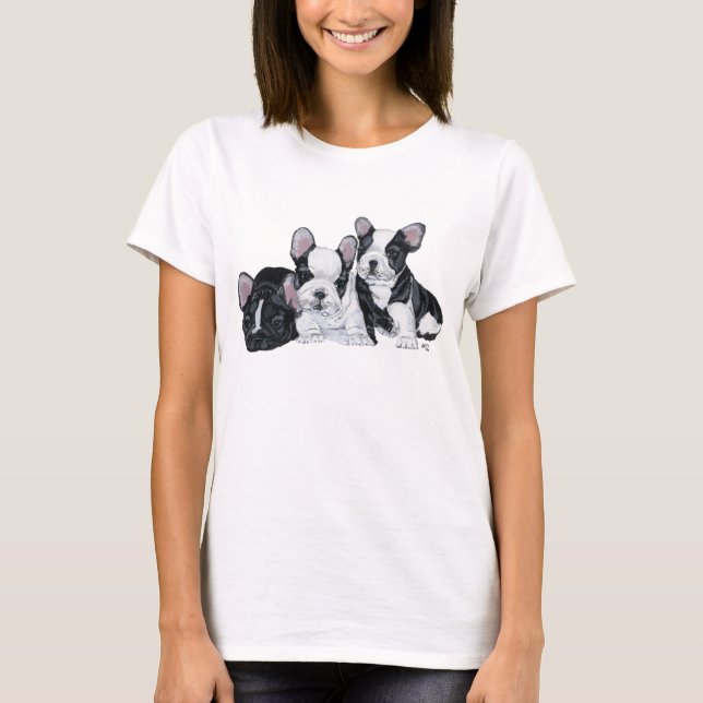 T-shirt Chiots Bouledogue Français (Devant)