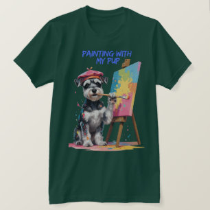 T-shirt Chiots Créatifs – Le Schnauzer Miniature Artistiqu