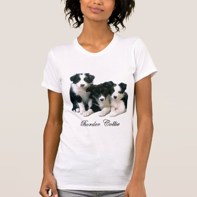 T-shirt Chiots de border collie (Devant)