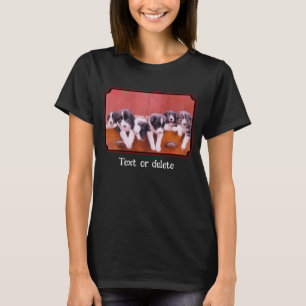 T-shirt Chiots de Border Collie Personnalisés Mignons