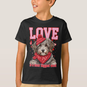 T-shirt Chiots mélange de Poodle Aussidoodle pour la Saint