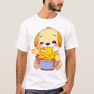 T-shirt Chiots Retriever doré buvant avec joie Rabokki!