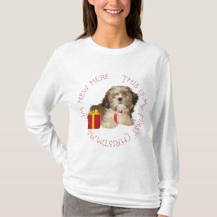 T-shirt Chiots Shih Tzu Premier Noël