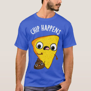 T-shirt Chip Arrive Des Puns De Poop Drôle