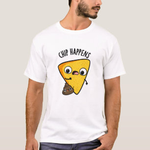 T-shirt Chip Arrive Funny Poop Pun