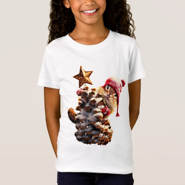 T-Shirt Chipmunk Avec Pine Cone Tree (Devant)