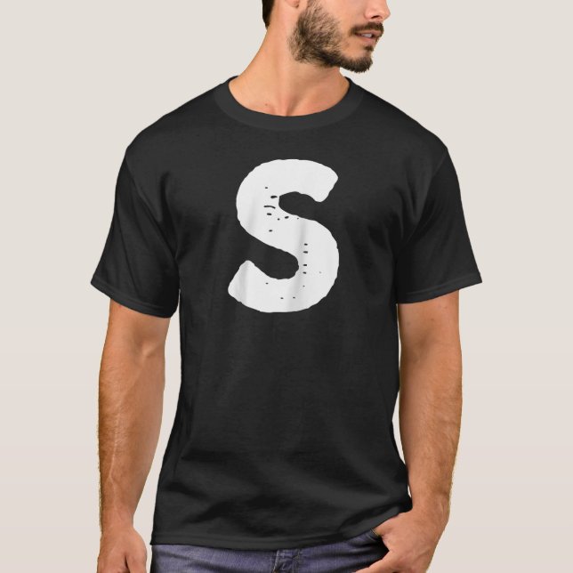 T-shirt Chipmunk Carnival Group Costume Lettre S Bleu Hall (Devant)