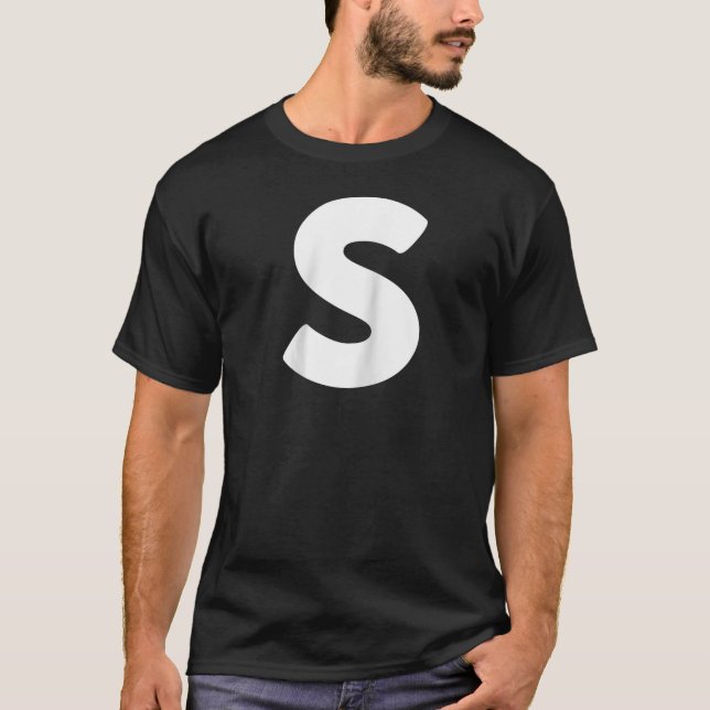 T-shirt Chipmunk Carnival Group Costume Lettre S Bleu Hall (Devant)