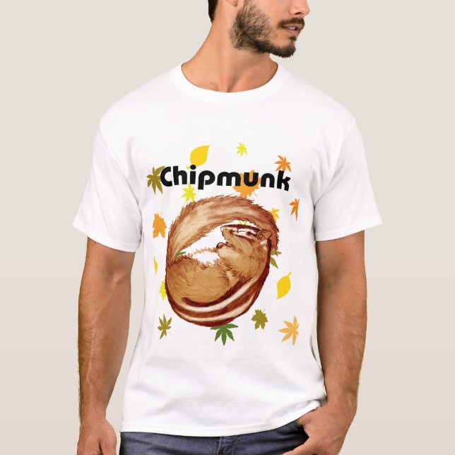 T-shirt Chipmunk　illustration　(1) (Devant)