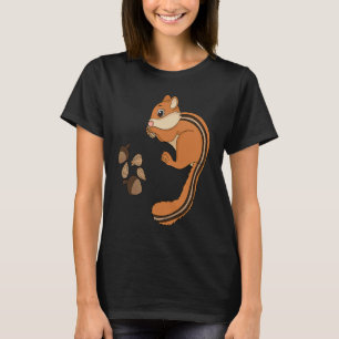 T-shirt Chipmunk Manger Des Noix Pour Les Enfants
