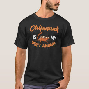 T-shirt Chipmunk Squirrel Cute Animale Maison Alimentation