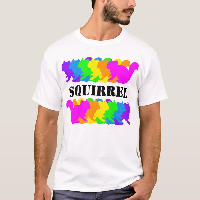 T-shirt Chipmunk , squirrel , illustration　(Colorful) (Devant)