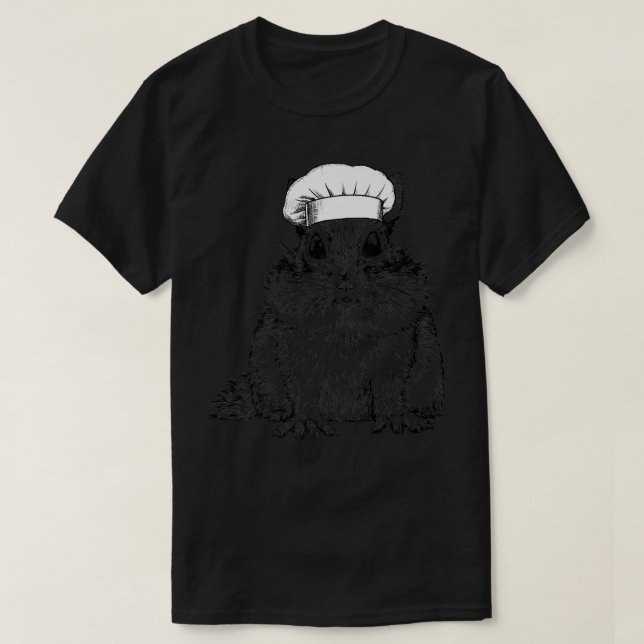 T-shirt Chipmunk Striped Squirrel Chef Drôle Cuisine Cook (Design devant)