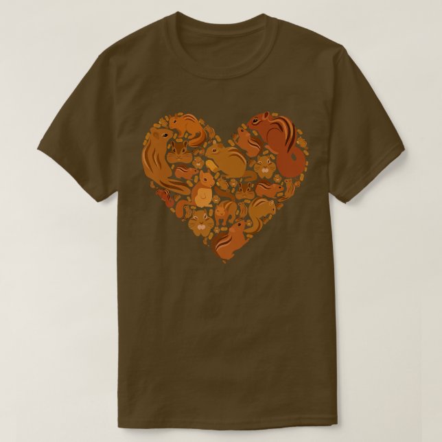 T-shirt Chipmunks Comme Chipmunk Coeur (Design devant)