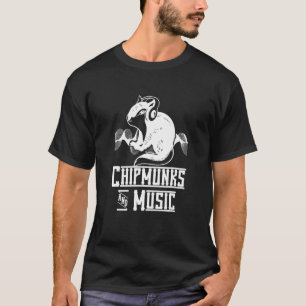 T-shirt Chipmunks Et Notes De Musique Musicien Forêt Anima