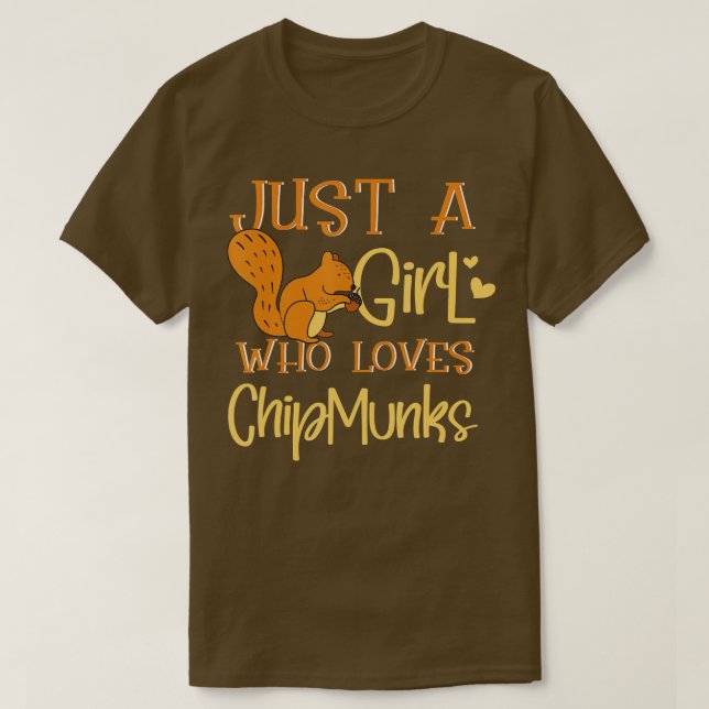 T-shirt Chipmunks Girl Cute Chipmunks Whisperer Cadeau (Design devant)