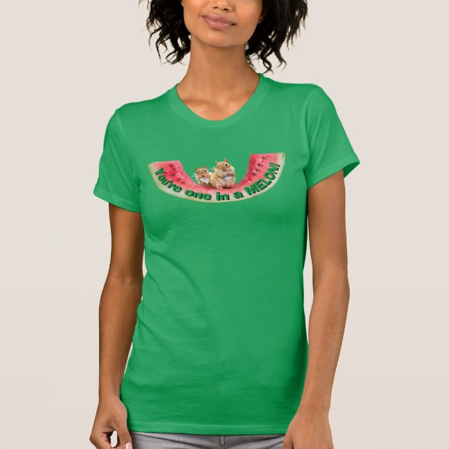 T-shirt Chipmunks mangeant de la pastèque (Devant)