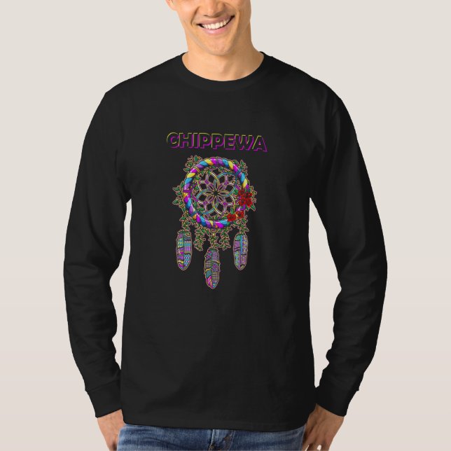 T-shirt Chippewa Amérindien coloré Dreamcatc (Devant)