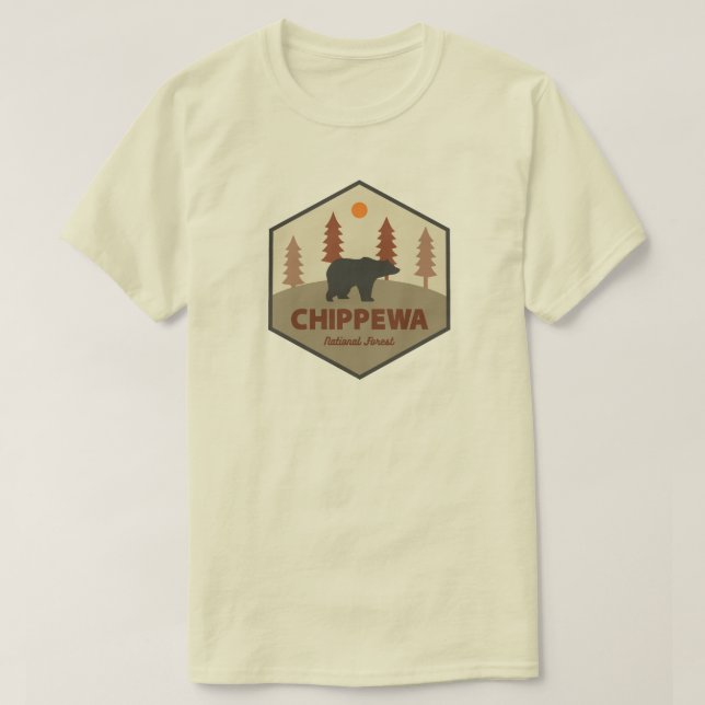 T-shirt Chippewa Forêt nationale Ours du Minnesota (Design devant)