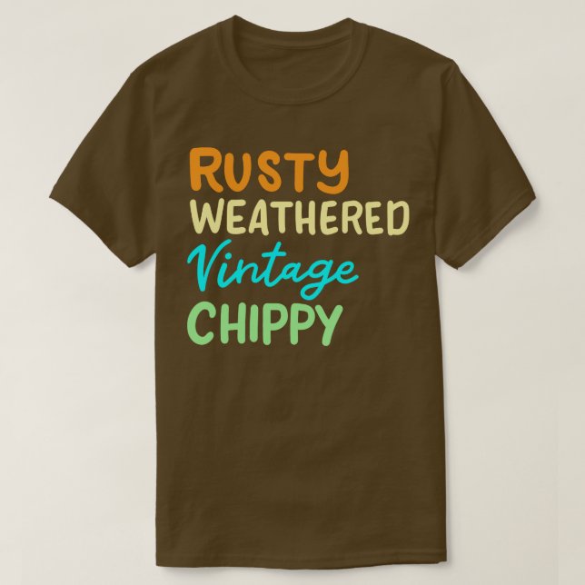 T-shirt Chippy Vintage Patiné rouillé (Design devant)