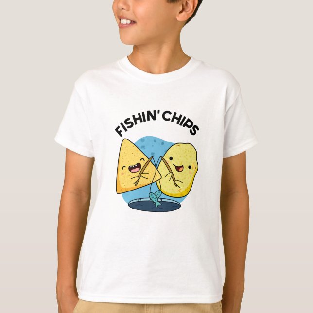 T-shirt Chips de pêche Funny Food Pun (Devant)
