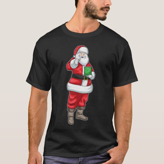 T-shirt Chips de pommes de terre de Noël du Père Noël (Devant)