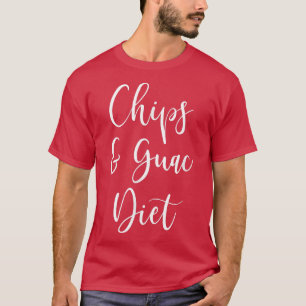 T-shirt Chips Et Diet Guac Drôle Avocado Guacamole
